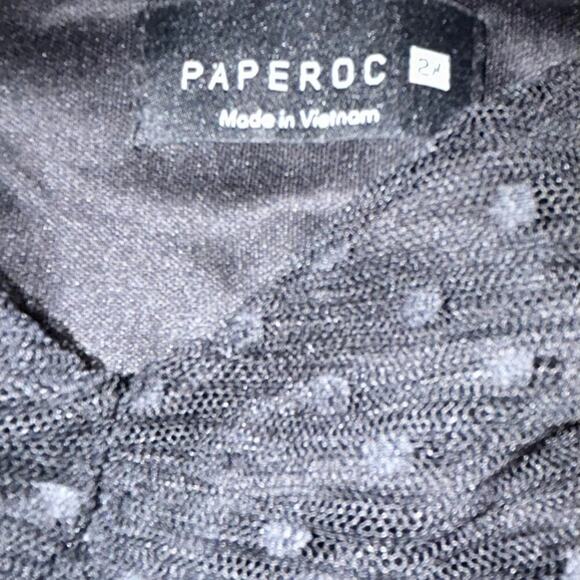 Paperoc - Black Blouse, long sleeve, size 2X, NWOT - Picture 6 of 7
